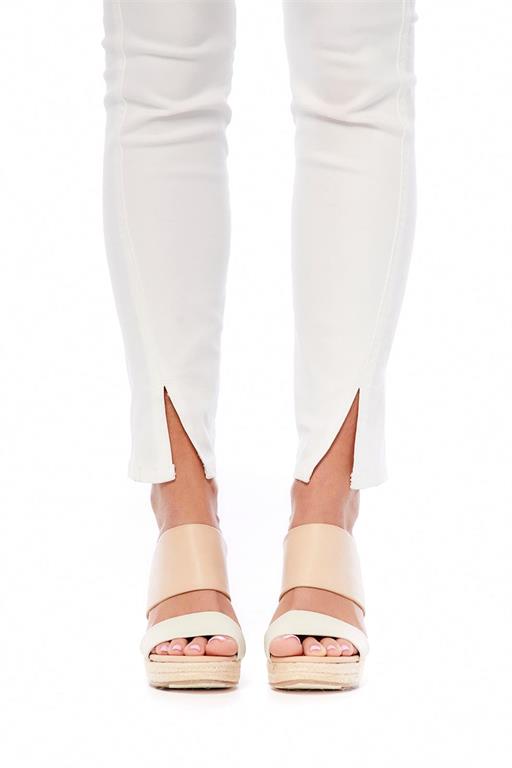 Frye Slit-Hem Jeans by Mud Pie - White