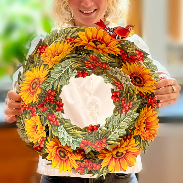 Harvest Wreath Pop Open Greeting Card