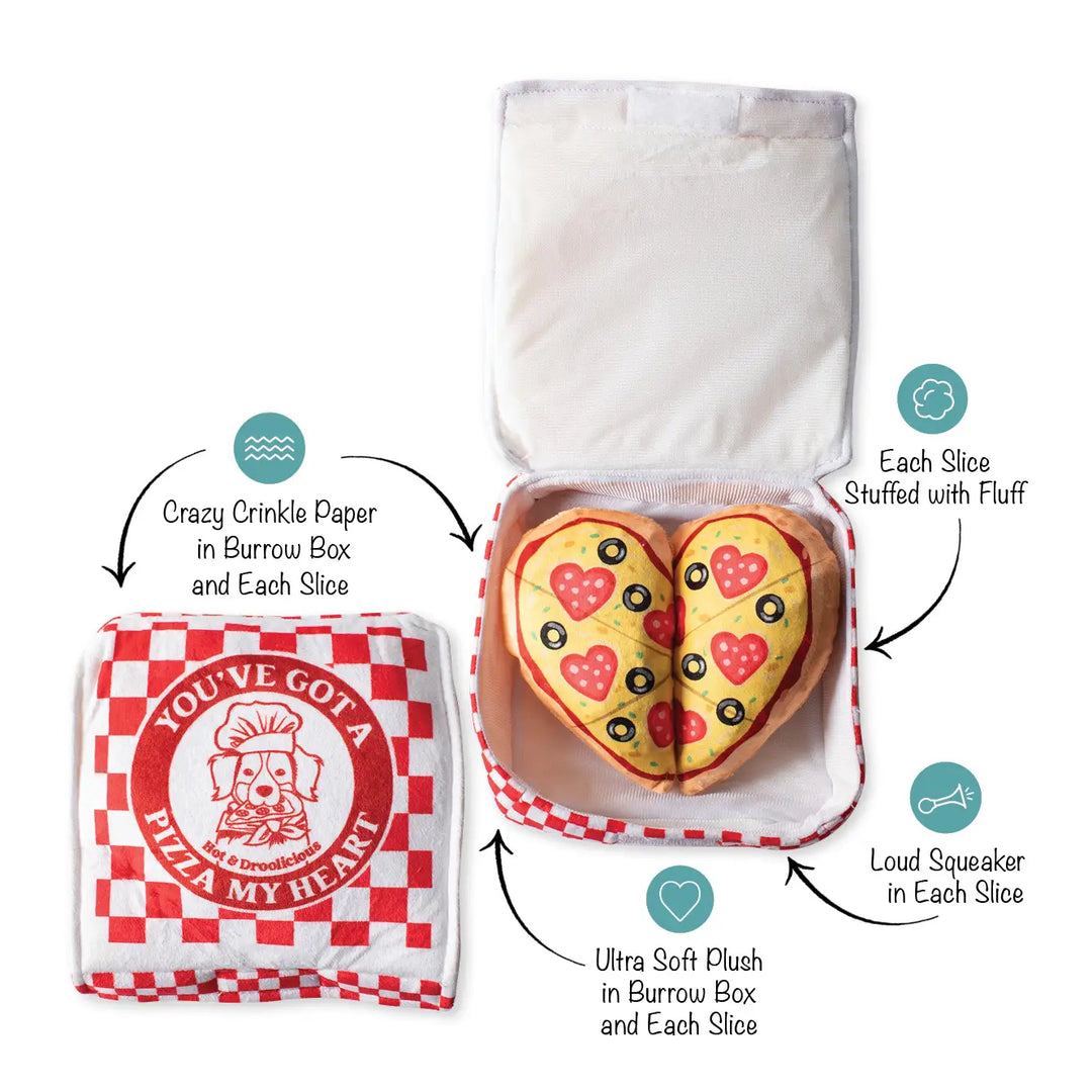 Pizza My Heart Dog Toy