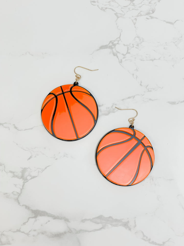 Acrylic Basketball Dangle Earrings