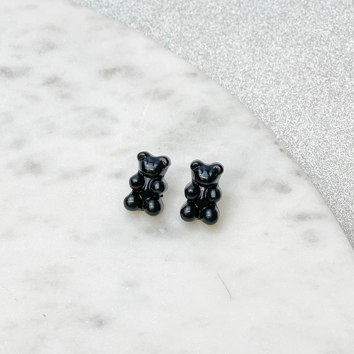 Gummy Bear Stud Earrings - Jet