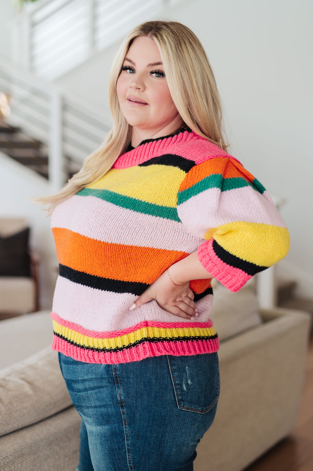 Bright Side Striped Sweater (Ships in 2-3 Weeks)