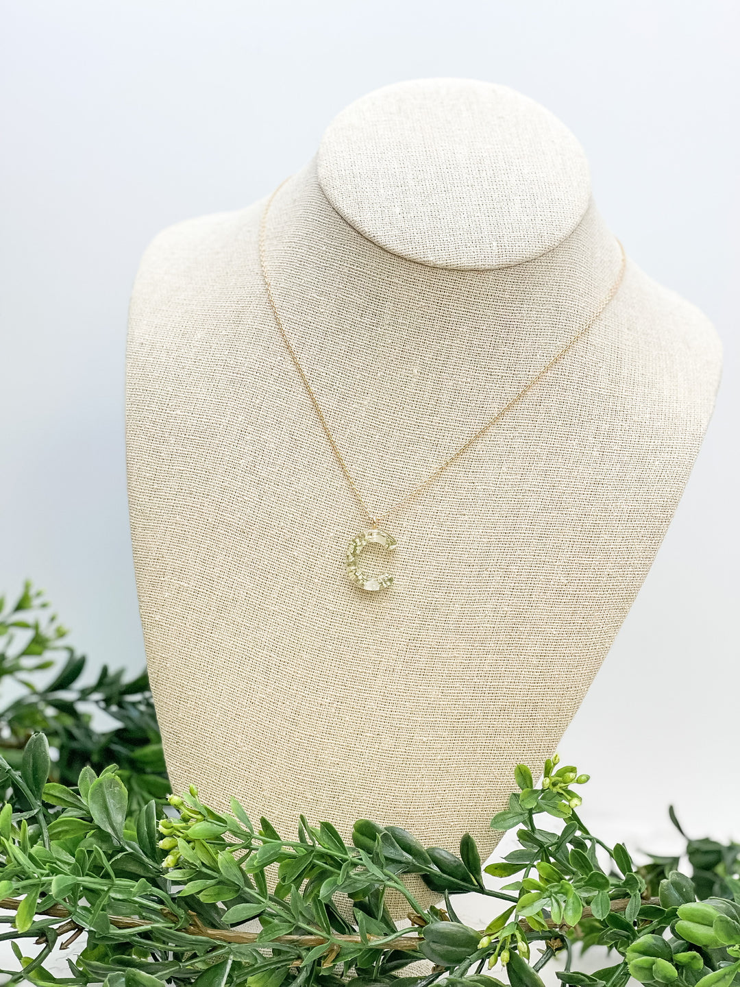 Flower Initial Pendant Necklace