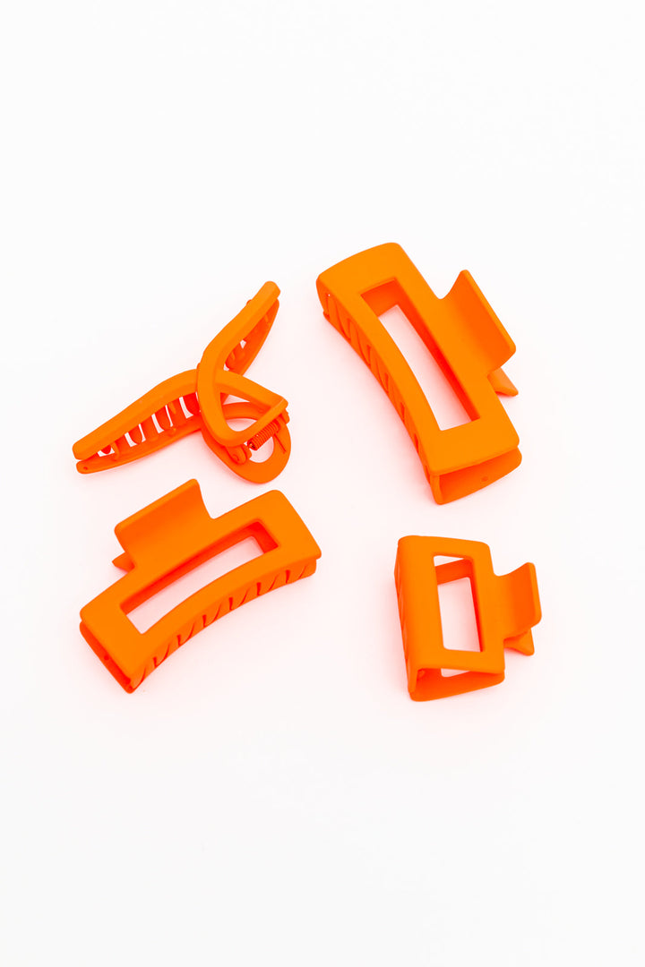 Claw Clip Set of 4 in Orange (Ships in 1-2 Weeks)