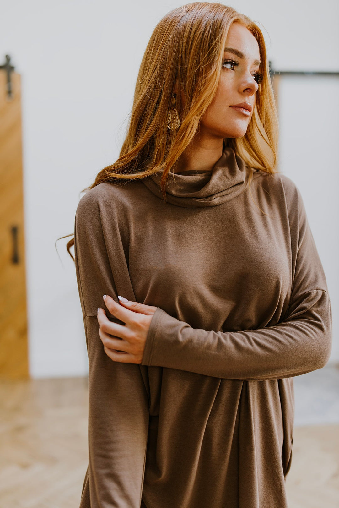 Comfort First Cowl Neck Hi-Low Long Sleeve (Ships in 2-3 Weeks)