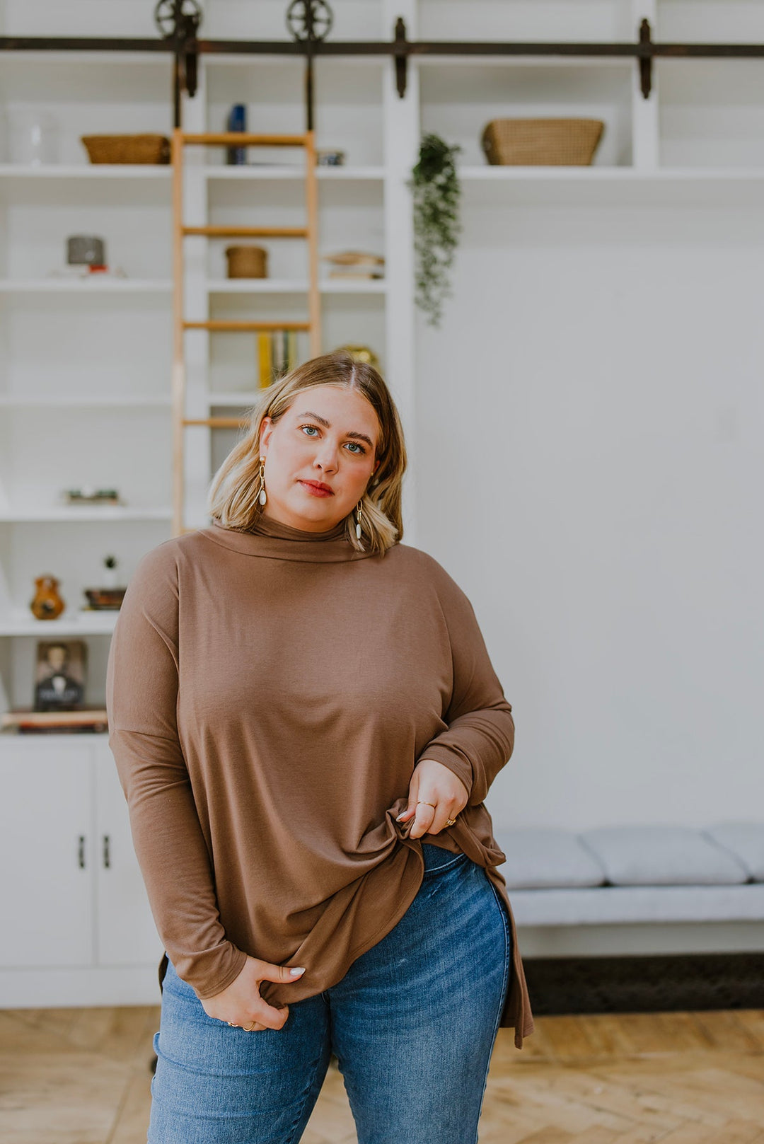 Comfort First Cowl Neck Hi-Low Long Sleeve (Ships in 2-3 Weeks)