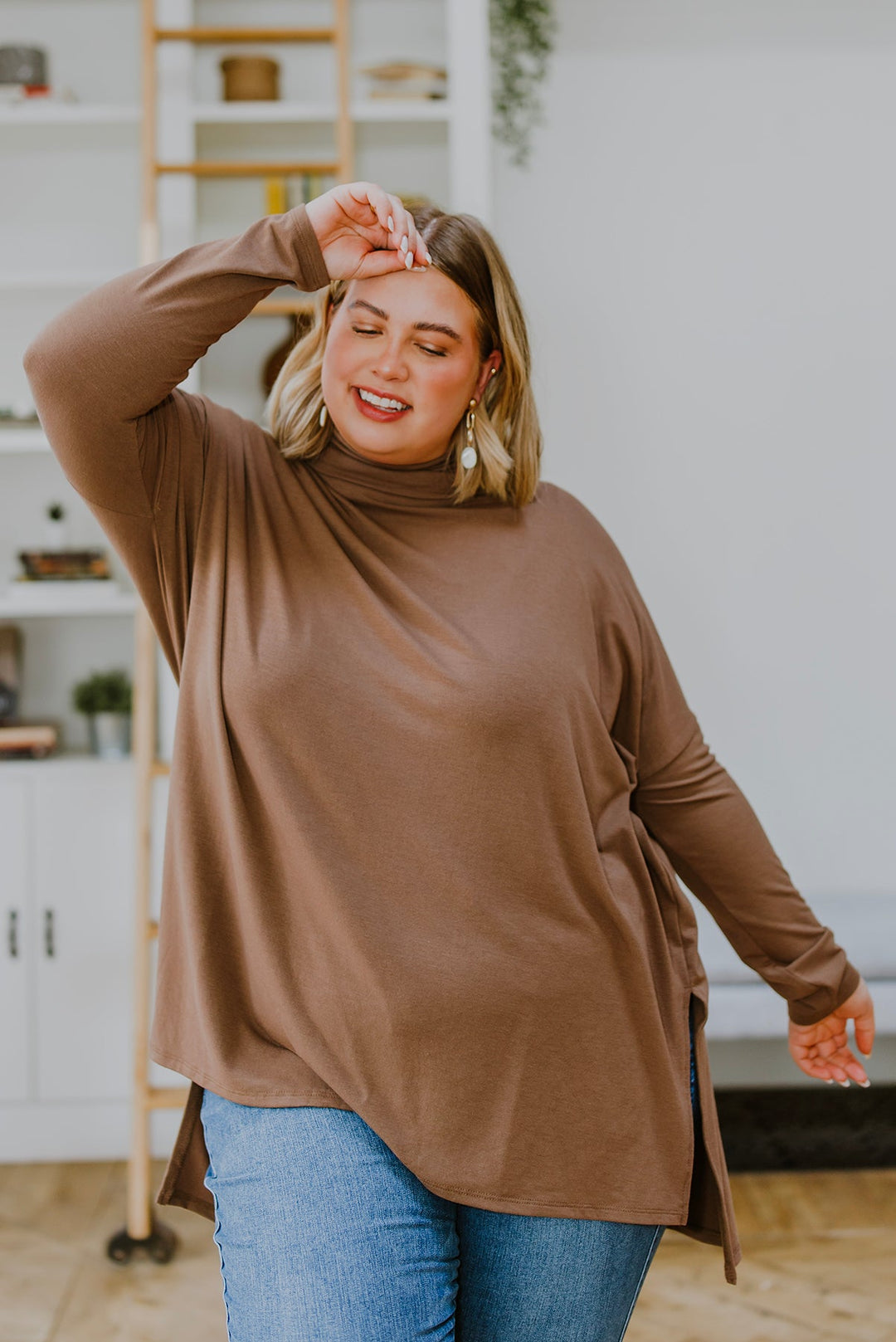 Comfort First Cowl Neck Hi-Low Long Sleeve (Ships in 2-3 Weeks)