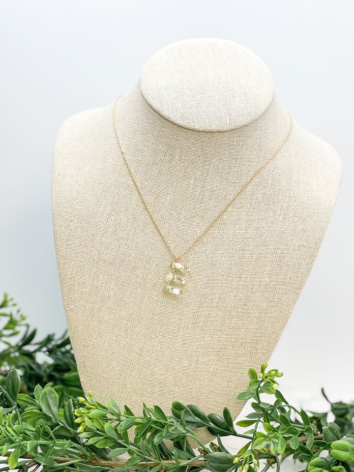 Flower Initial Pendant Necklace