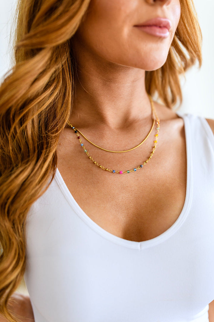 Golden Kaleidoscope Layered Necklace (Ships in 1-2 Weeks)