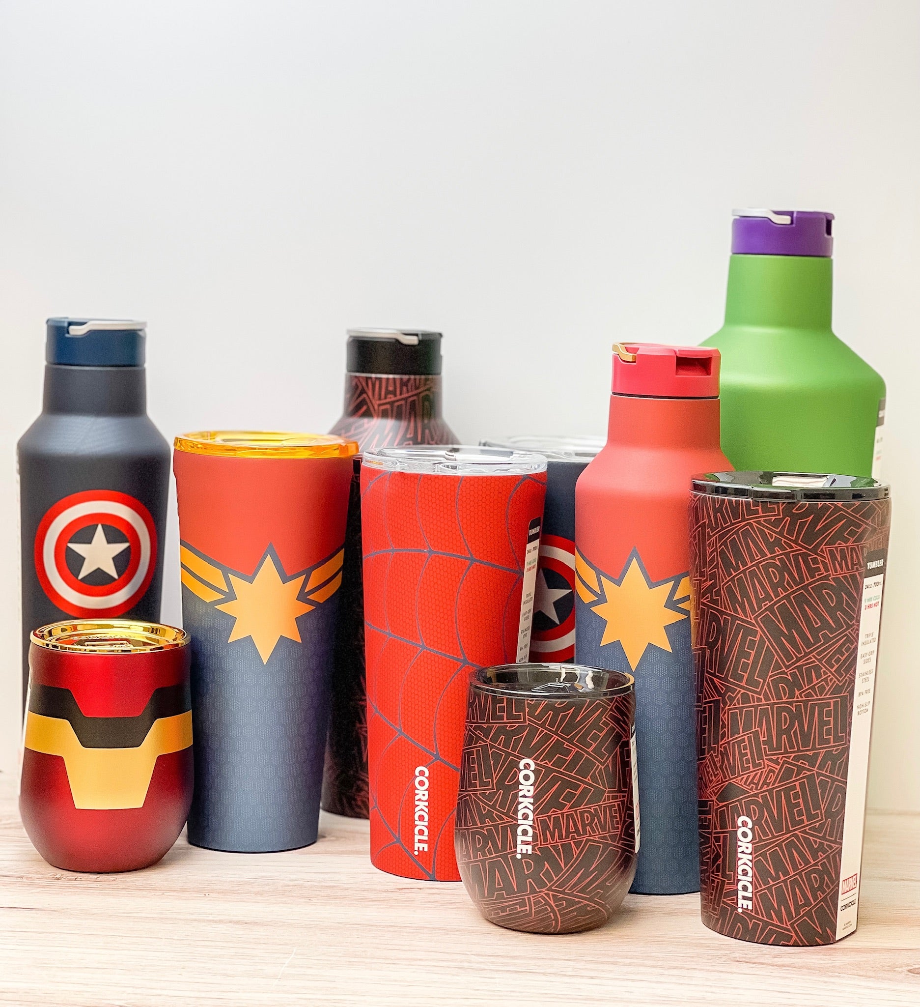 Corkcicle 24 oz Marvel Travel Tumbler Cup, Stainless Steel, Triple  Insulated, Water Bottle, Iron Man