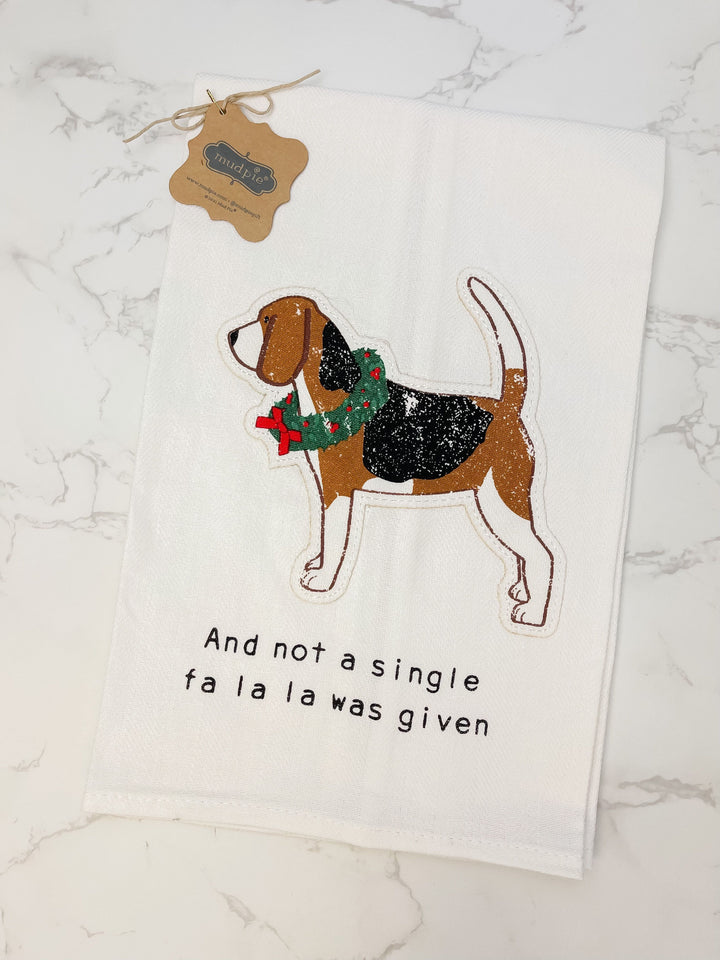 Christmas Dog Appliqued Towels by Mud Pie - Choice of 5 Styles