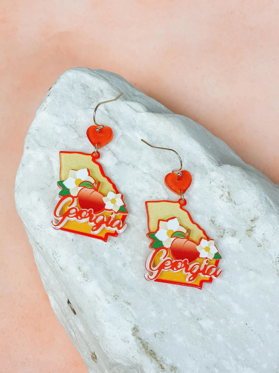 State Icon Dangle Earrings - Georgia