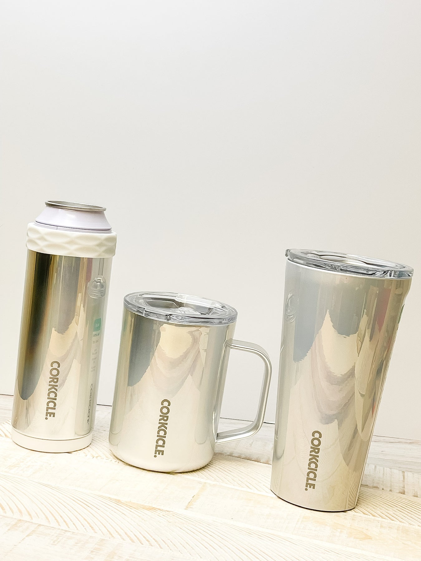 Corkcicle 16 Oz Coffee Mug Triple Insulated Stainless Steel Cup, Prismatic