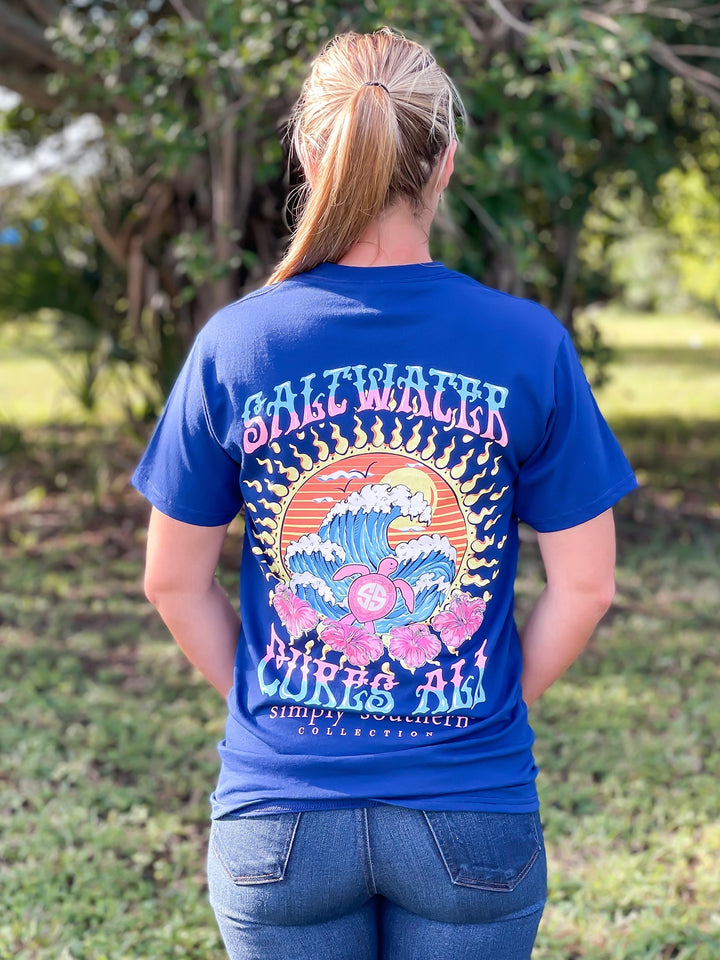 'Salt Water Cures All' Short Sleeve Tee by Simply Southern