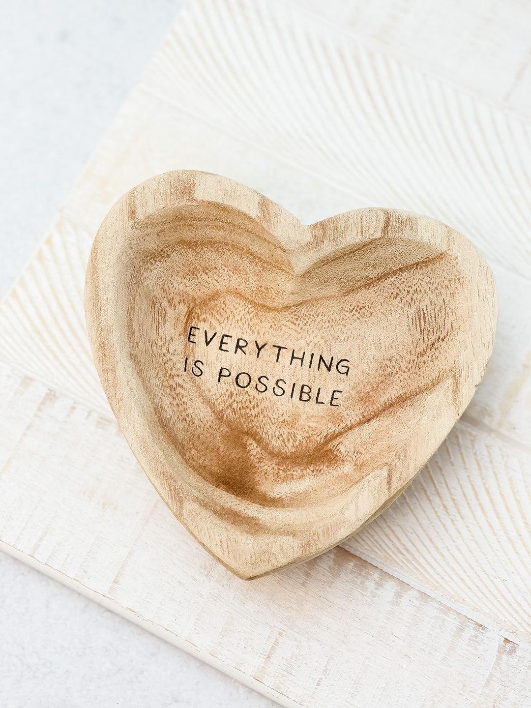 Wood Heart Trinket Trays by Mud Pie