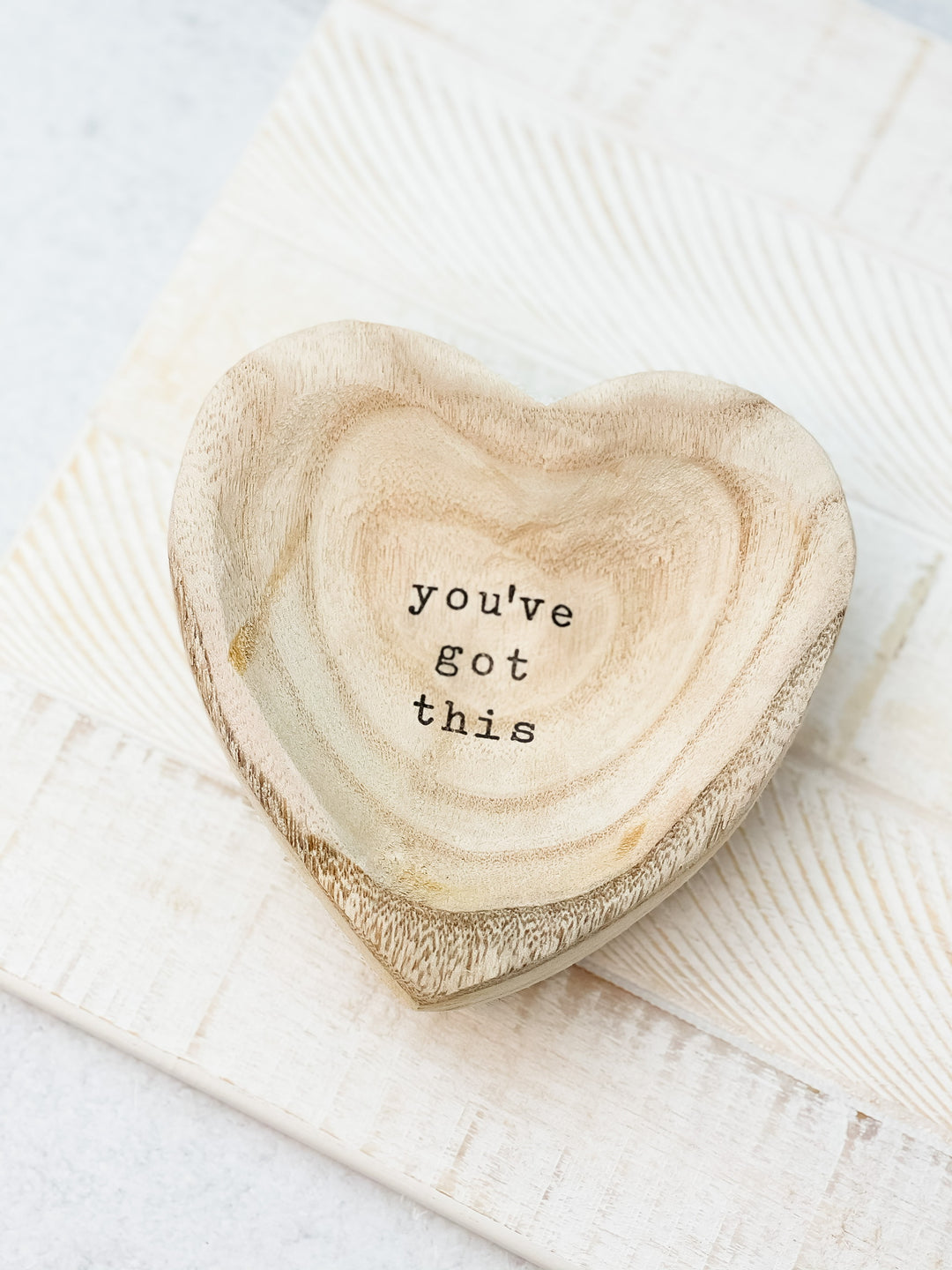 Wood Heart Trinket Trays by Mud Pie