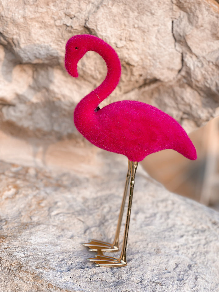 Flocked Flamingos