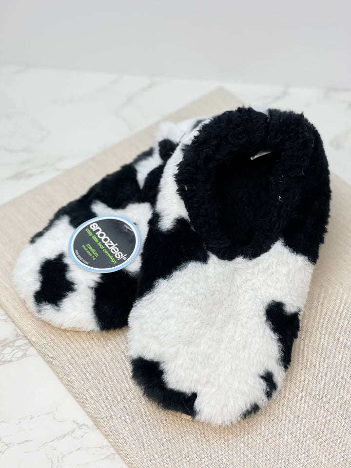 Snoozies! Slippers - Holy Cow Black