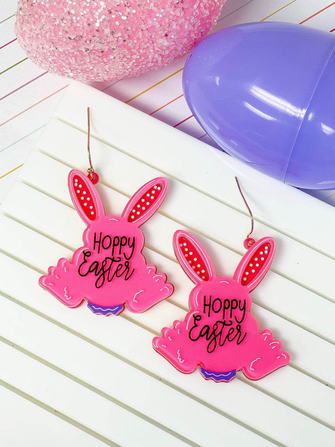 'Hoppy Easter' Bunny Dangle Earrings