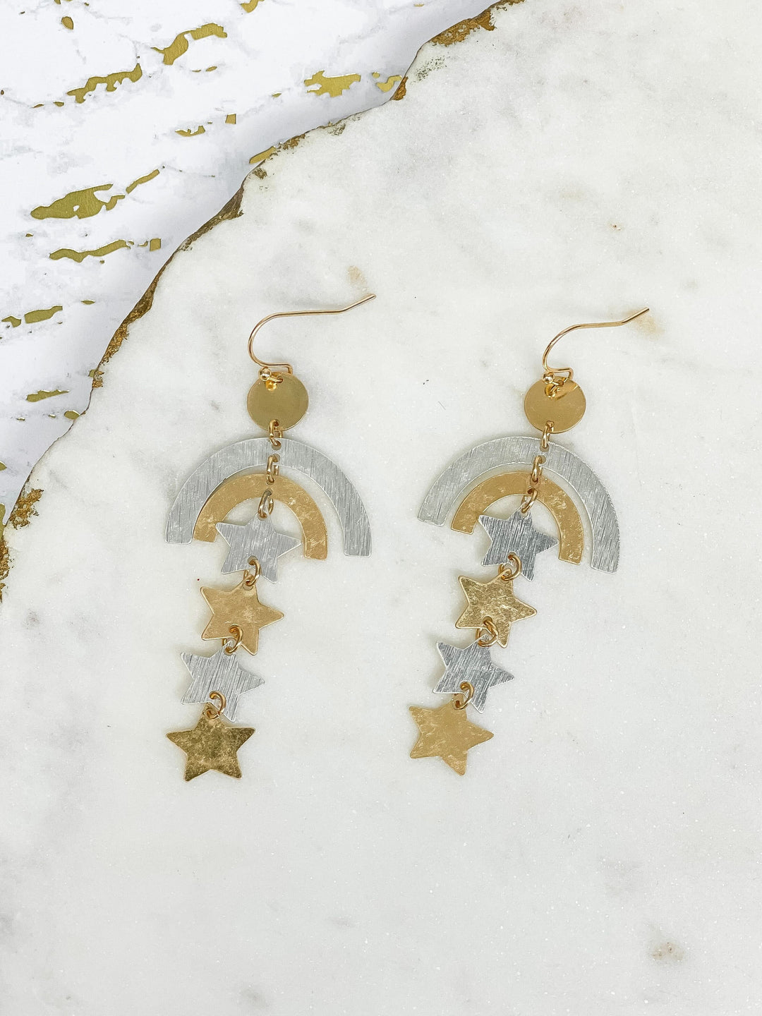 Rainbow Stars Dangle Earrings