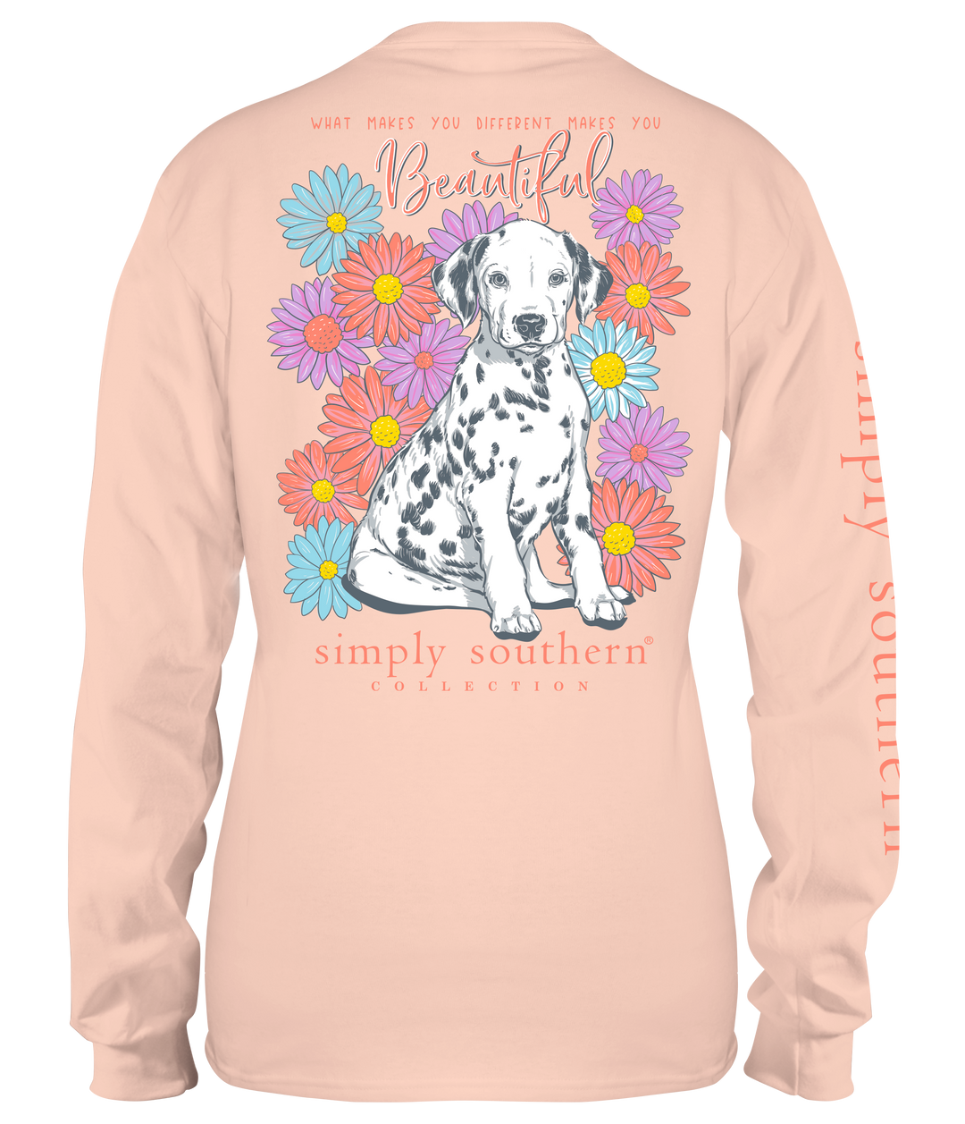 'Makes You Beautiful' Dalmatian Long Sleeve Tee by Simply Southern