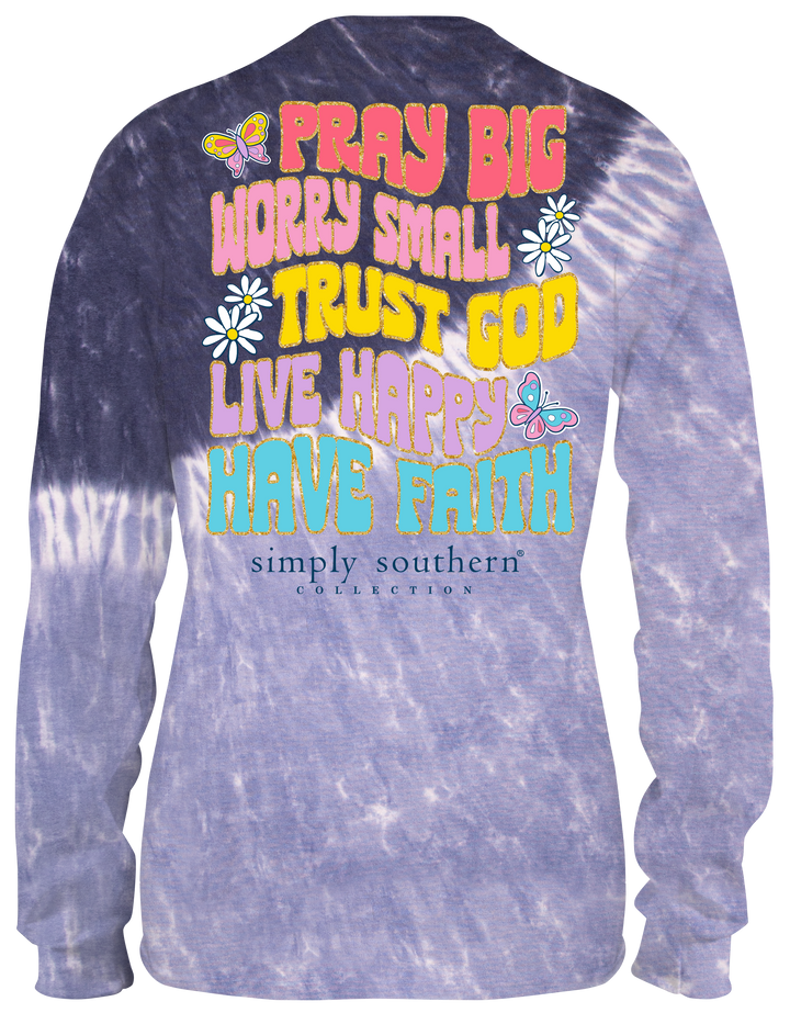 'Have Faith' Long Sleeve Tie Dye Tee by Simply Southern