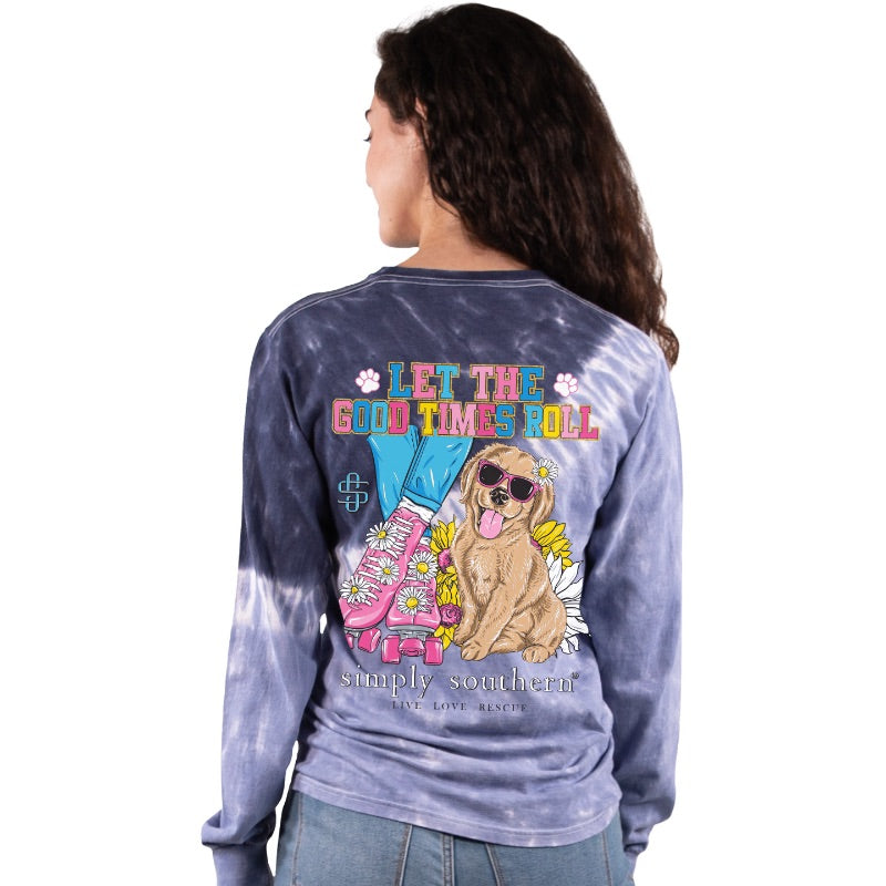 'Let The Good Times Roll' Tie Dye Long Sleeve Tee by Simply Southern