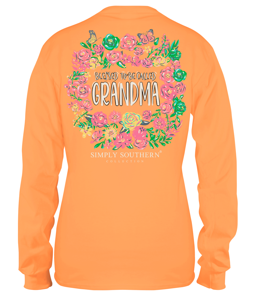 'Blessed to be Called Grandma' Floral Long Sleeve Tee by Simply Southern