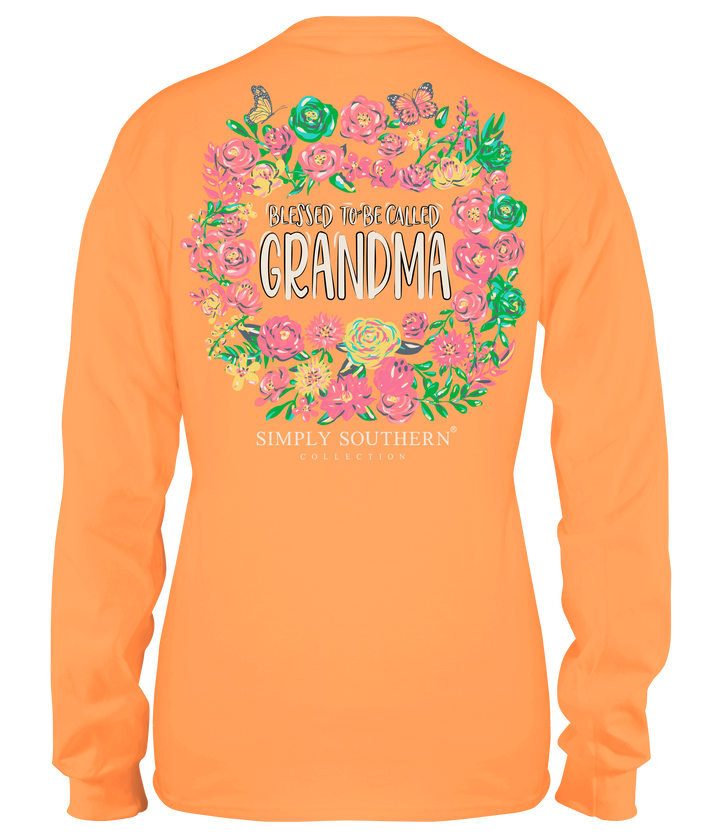 'Blessed to be Called Grandma' Floral Long Sleeve Tee by Simply Southern