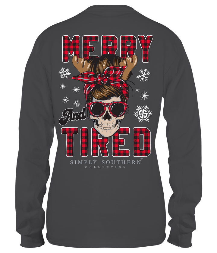 'Merry and Tired' Long Sleeve Tee by Simply Southern