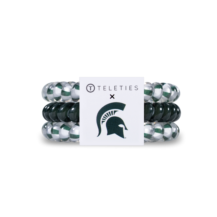 Teleties Hair Tie - Small Band Pack of 3 - Michigan State University