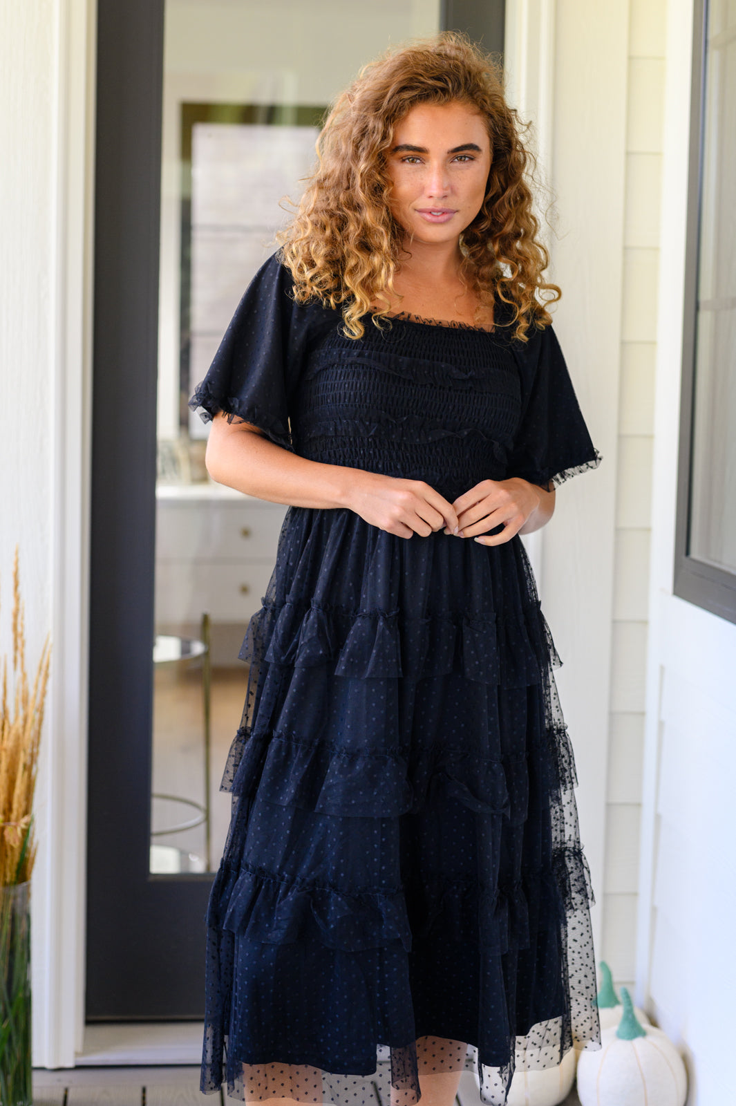 Midnight Waltz Midi Dress