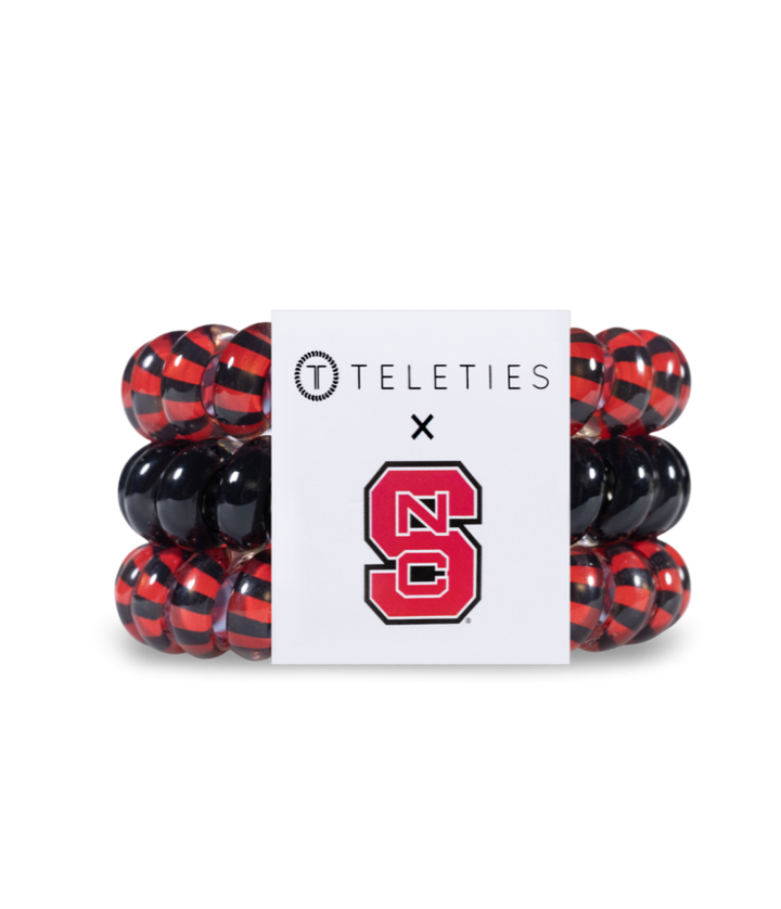 Teleties Hair Tie - Large Band Pack of 3 - North Carolina State University