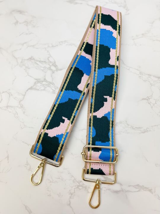 The Crossbody Strap - Navy Blue Camo