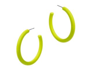 The Classic Enamel Hoop - Neon Yellow