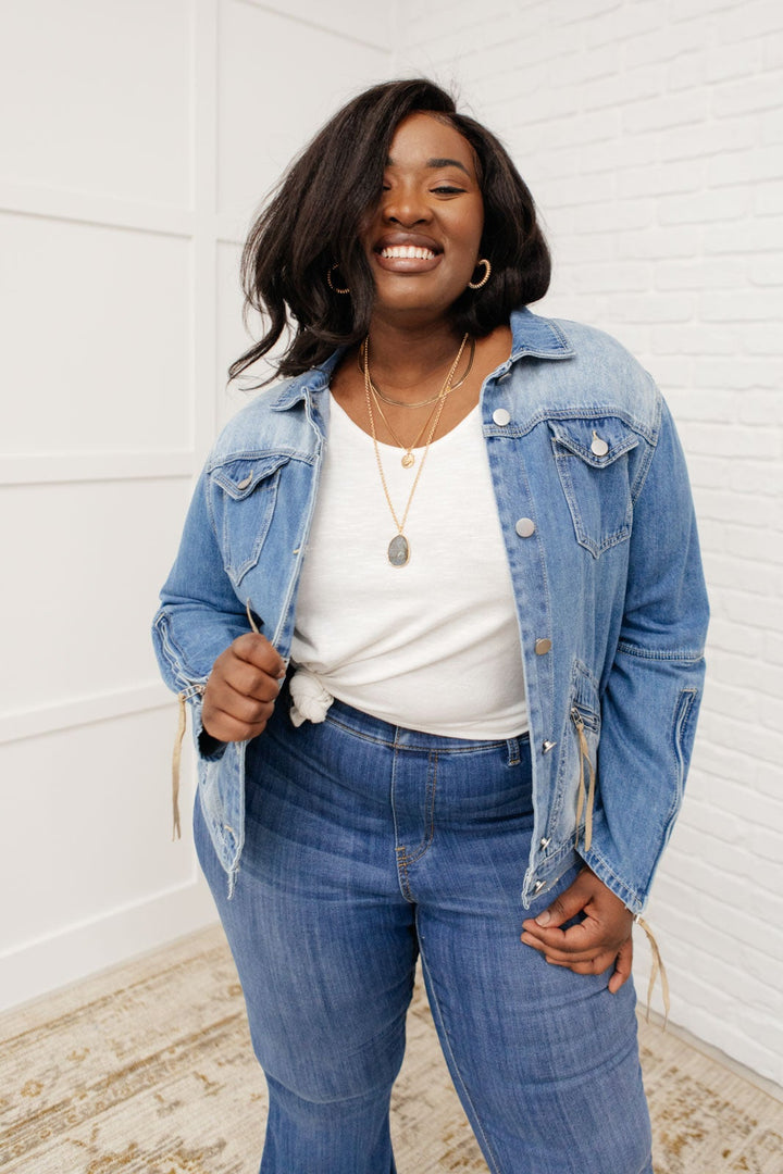 On The Fringe Jacket in Denim