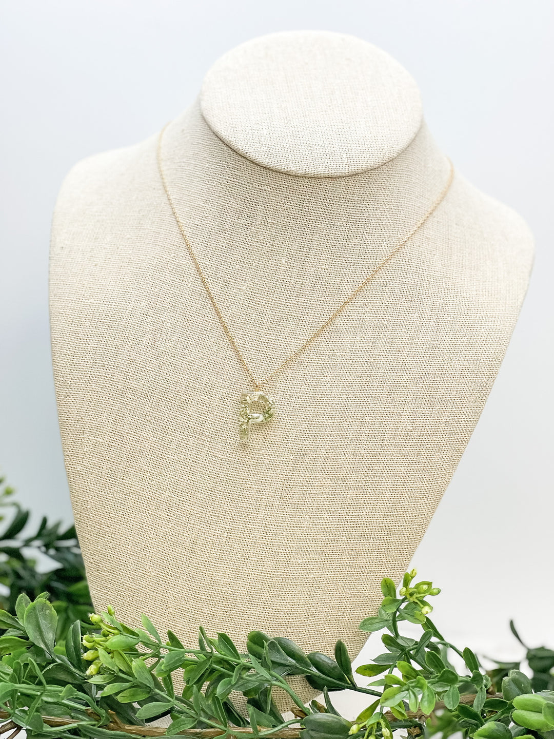 Flower Initial Pendant Necklace