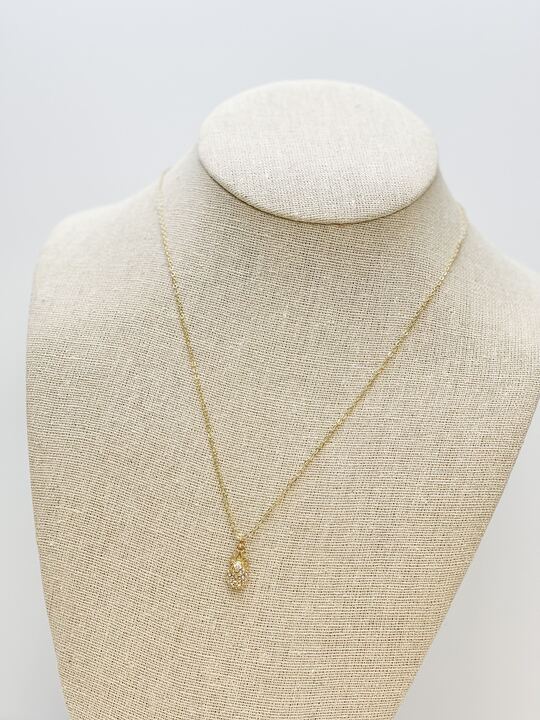 Petite Pineapple Pendant Necklace - Gold