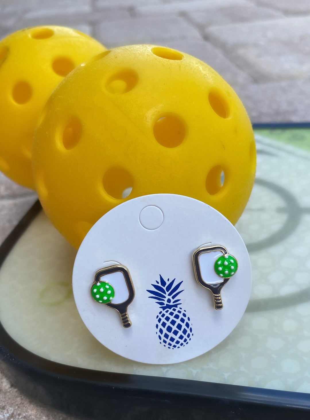 Pickleball Signature Enamel Studs by Prep Obsessed