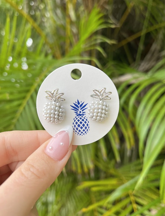 Pineapple Pearl Pop Studs