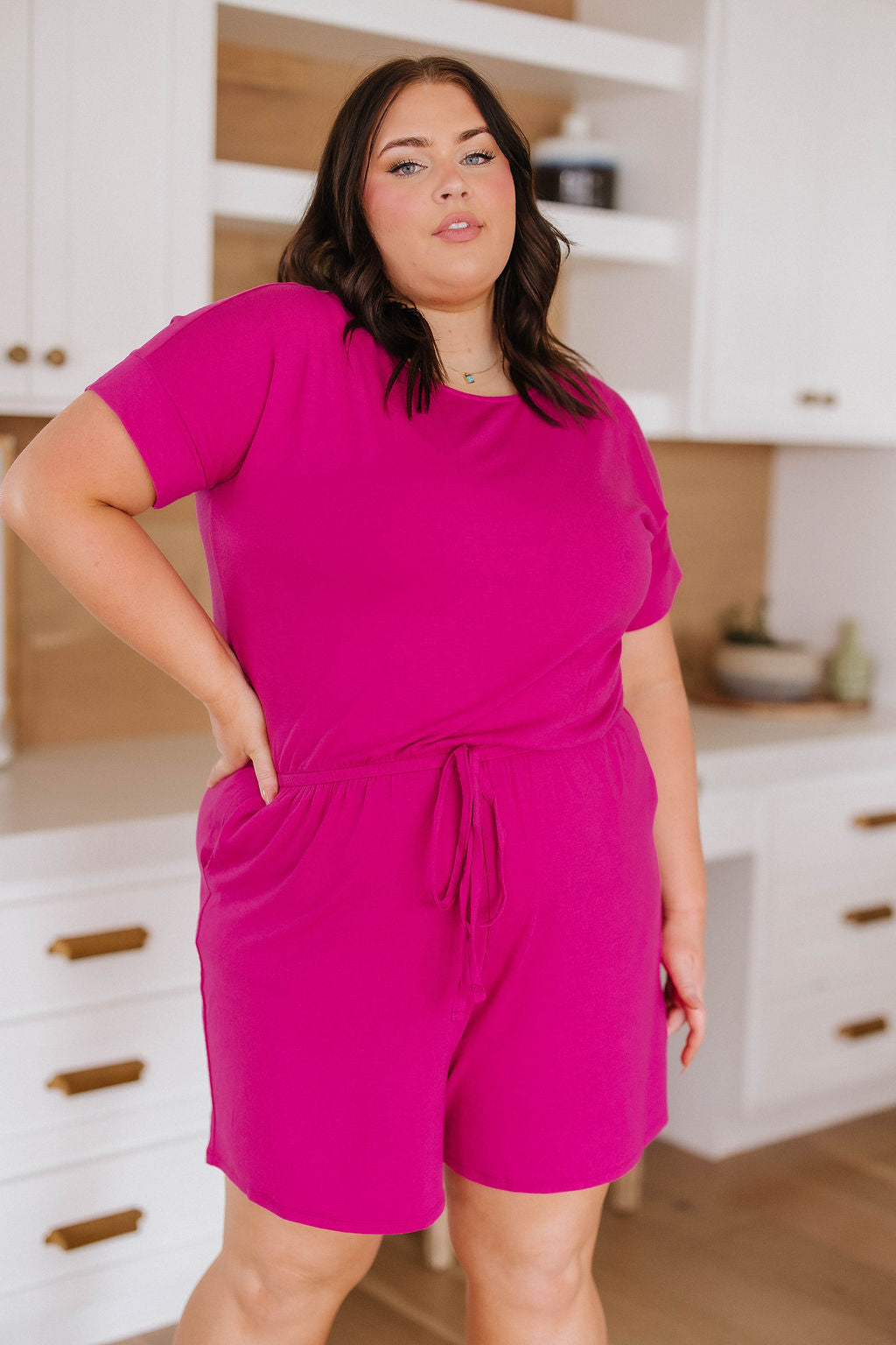 Real Cozy Romper in Magenta (Ships in 1-2 Weeks)