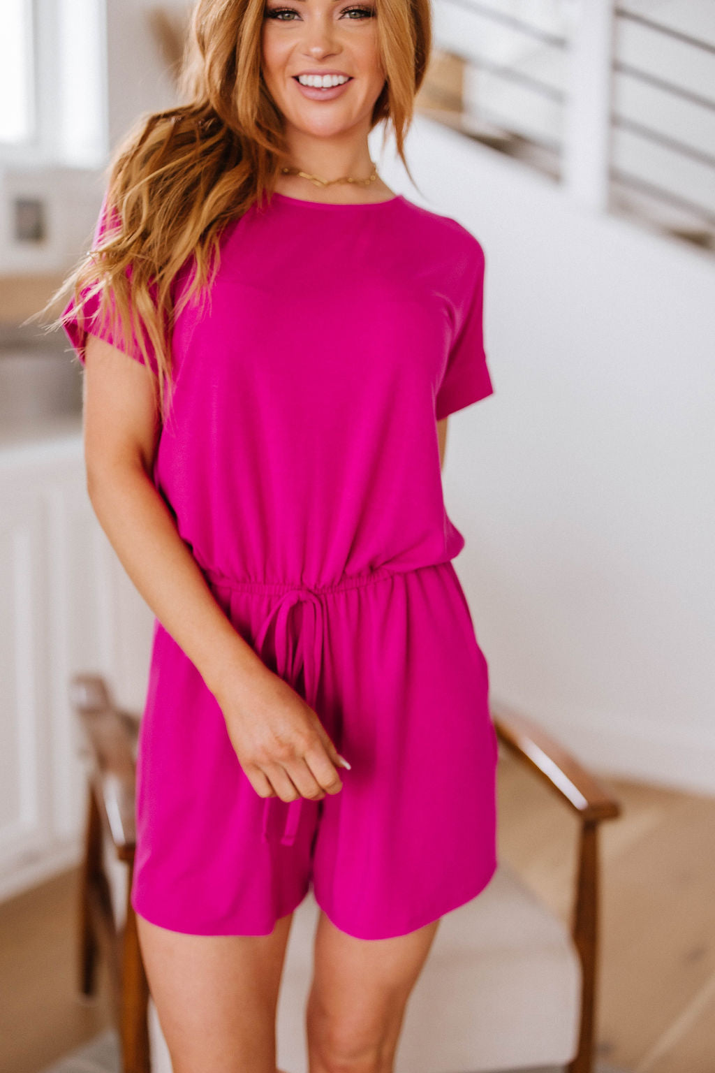 Real Cozy Romper in Magenta (Ships in 1-2 Weeks)