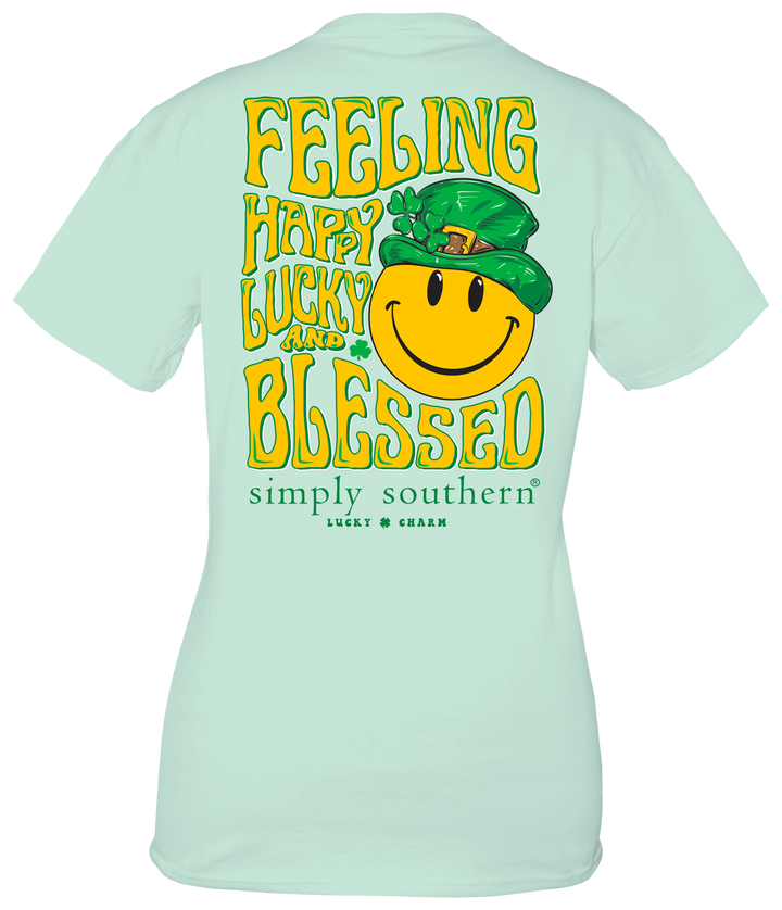 'Happy, Lucky, & Blessed' Short Sleeve Tee by Simply Southern