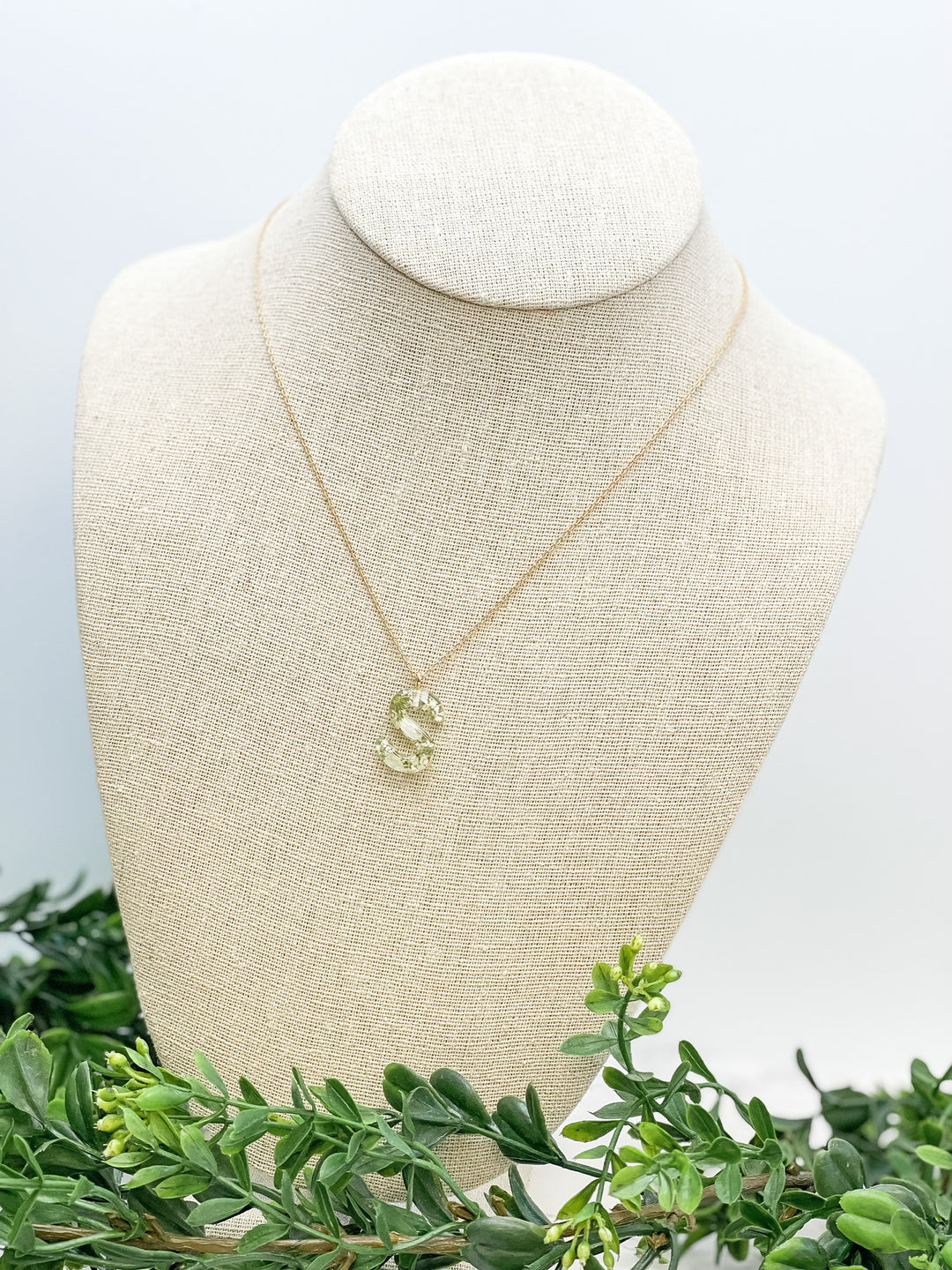 Flower Initial Pendant Necklace