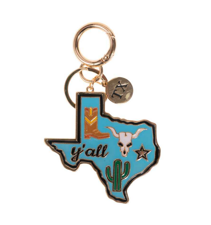 Texas State Enamel Keychain