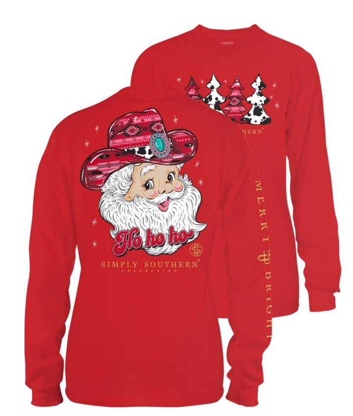 Santa Cowboy Long Sleeve Tee by Simply Southern