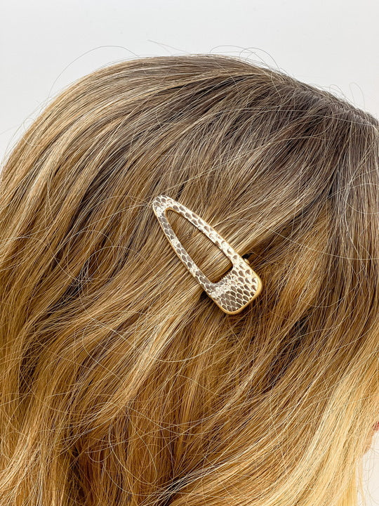 Snakeskin Print Hair Clip