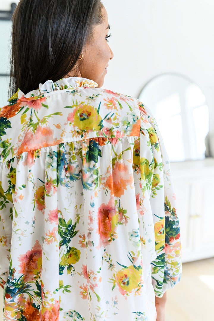 Spring Haiku Floral Blouse (Ships in 1-2 Weeks)