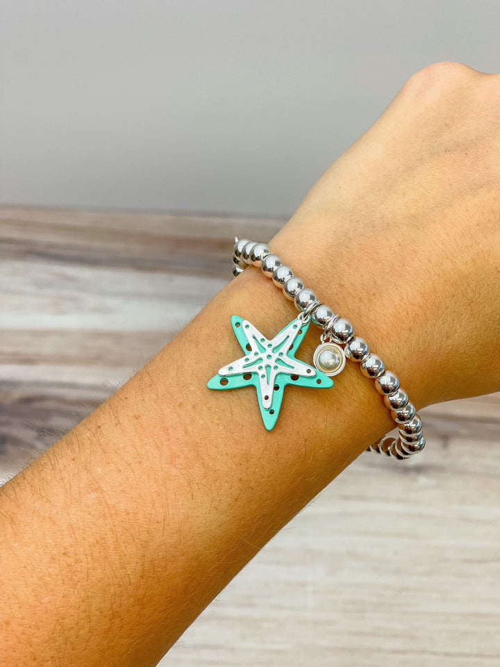 Starfish Charm Stretch Bracelet