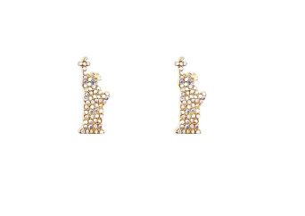 Glitzy Statue of Liberty Stud Earrings